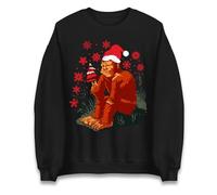 Bigfoot Christmas Jumper, Funny Sasquatch Xmas Sweatshirt, Santa Xmas Gift To Black