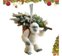 Bigfoot Christmas Ornament, Myth Meets Holiday, 2D Acrylic Funny Sasquatch Holiday Decor for Christmas Tree, Wildlife Wonders Collection Ornament Lovers and Collectors (B)