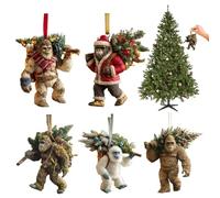 Bigfoot Christmas Ornament - Myth Meets Holiday Magic, Funny 2D Acrylic Sasquatch Holiday Decor for Christmas Tree, Wildlife Wonders Collection Funny Xmas Ornaments Unique Gift for Bigfoot Lovers