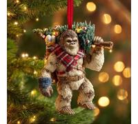Bigfoot Christmas Ornament - Myth Meets Holiday Magic,Funny Sasquatch Holiday Decor for Christmas Tree, Unique 2026 Wildlife Wonders Collection Ornament Lovers and Collectors (C)