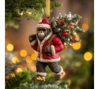 Bigfoot Christmas Ornament - Myth Meets Holiday Magic,Funny Sasquatch Holiday Decor for Christmas Tree, Unique 2026 Wildlife Wonders Collection Ornament Lovers and Collectors (D)