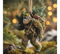 Bigfoot Christmas Ornament, Myth Meets Holiday Magic, Funny Sasquatch Holiday Decor for Christmas Tree, Unique 2026 Wildlife Wonders Collection Ornament Lovers and Collectors (E)