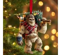 Bigfoot Christmas Ornament, Myth Meets Holiday Magic, Funny Sasquatch Holiday Decor for Christmas Tree, Unique 2026 Wildlife Wonders Collection Ornament Lovers and Collectors (C)