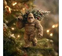 Bigfoot Christmas Ornament, Myth Meets Holiday Magic, Funny Sasquatch Holiday Decor for Christmas Tree, Unique 2026 Wildlife Wonders Collection Ornament Lovers and Collectors (A)