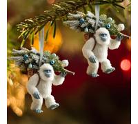 Bigfoot Christmas Ornament, Myth Meets Magic Funny Sasquatch Holiday Decor for Christmas Tree, Unique Wildlife Wonders Holiday Decoration for Lovers and Collectors (B)