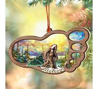 Bigfoot Christmas Ornaments - Bigfoot Ornaments for Christmas Tree - Bigfoot Suncatcher Ornament 2025 - Big Foot Sasquatch Gifts - Bigfoot Gifts for Men, Women, Kids - Bigfoot Christmas Decorations
