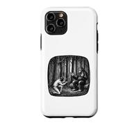 Bigfoot Communicating with Man Nature Vintage Art Case for iPhone 11 Pro