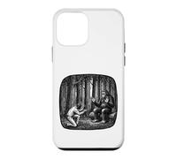Bigfoot Communicating with Man Nature Vintage Art Case for iPhone 12 mini