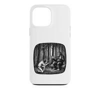 Bigfoot Communicating with Man Nature Vintage Art Case for iPhone 13 Pro Max