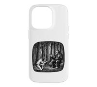 Bigfoot Communicating with Man Nature Vintage Art Case for iPhone 14 Pro