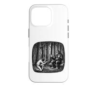 Bigfoot Communicating with Man Nature Vintage Art Case for iPhone 16 Pro