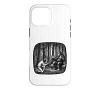 Bigfoot Communicating with Man Nature Vintage Art Case for iPhone 16 Pro Max