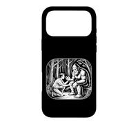 Bigfoot Communicating with Man Nature Vintage Art Case for iPhone 17 Pro Max
