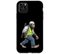 Bigfoot Construction Worker Carrying Blueprint Plans Case for iPhone 11 Pro Max