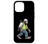Bigfoot Construction Worker Carrying Blueprint Plans Case for iPhone 12 Pro Max