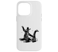 Bigfoot Cowboy Riding On Nessie -Sasquatch Loch Ness Monster Case for iPhone 14 Pro Max