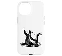 Bigfoot Cowboy Riding On Nessie -Sasquatch Loch Ness Monster Case for iPhone 15