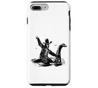 Bigfoot Cowboy Riding On Nessie -Sasquatch Loch Ness Monster Case for iPhone 7 Plus/8 Plus