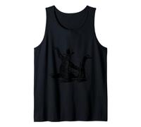 Bigfoot Cowboy Riding On Nessie -Sasquatch Loch Ness Monster Tank Top