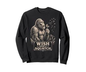 Bigfoot Dandelion Wish Upon A Squatch Forest Sweatshirt