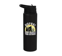 Bigfoot Doesn't Believe in You Either Distressed Stainless Steel Insulated Water Bottle