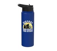 Bigfoot Doesn't Believe in You Either Distressed Stainless Steel Insulated Water Bottle