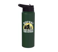 Bigfoot Doesn't Believe in You Either Distressed Stainless Steel Insulated Water Bottle
