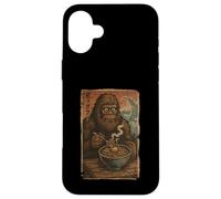 Bigfoot Donburi Series Funny Kawaii Ukiyo Eats Novelty Case for iPhone 16 Plus