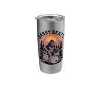 Bigfoot Drummer Sassy Beats Halloween Rock Cryptid Costume Stainless Steel Insulated Tumbler