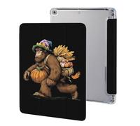 Bigfoot Easter Halloween Thanks Giving Stylish Tablet Case with Pen Holder Leather Protective Cover Compatible with IPad/IPAD 2017/2018/Air1/Air2 (9.7in)