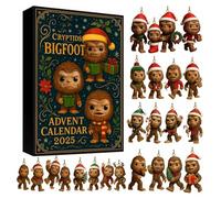 Bigfoot Edition Advent Calendar 2025-24 Unique Sasquatch Ornaments, Mysterious Creatures Christmas Collection, for Big Foot Lovers, Cryptid Fans, Cool Big Foot Gifts (1Pcs)