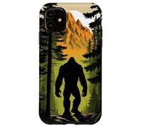 Bigfoot Figure Sasquatch | Silhouette in Mountain Forrest Case for iPhone 11
