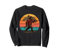 Bigfoot Flathead Catfish Fishing Funny Sasquatch Outdoors Sweatshirt