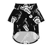 Bigfoot Footprint Dog Shirts Summer Pet Clothes Comfort T-Shirts Short Sleeveless Top for Cats Dogs XS