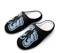 Bigfoot Footprint Sasquatch Flannel Slippers For Men Memory Foam Soft Warm Home Shoes Print 13-14（46-47）