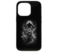 Bigfoot forest scary cat selfie in horror night Case for iPhone 13 Pro
