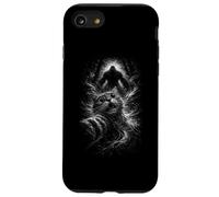 Bigfoot forest scary cat selfie in horror night Case for iPhone SE (2020) / 7/8