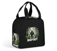 Bigfoot Forests Insulated Reusable Lunch Bag Portable Zipper Lunchbox Waterproof Tote Bags for Work Picnic Travel