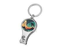 Bigfoot Forests Night Nail Clippers Sharp Sturdy Fingernail Cutters with Bottle Opener Keychain