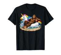 Bigfoot Goes On Vacation Unicorn Float Pool Party Sasquatch T-Shirt
