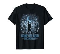 Bigfoot Gone Off Grid Since Forever Sasquatch Moon T-Shirt