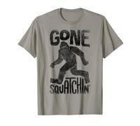 Bigfoot Gone Squatchin Funny Sasquatch Retro Vintage Men T-Shirt