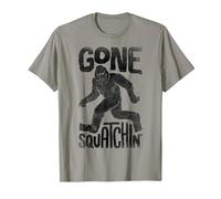 Bigfoot Gone Squatchin Funny Sasquatch Retro Vintage Men T-Shirt, Men, Slate Grey, XX-Large
