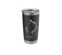 Bigfoot Gorilla Playing Bocce Ball Funny Boccia Stainless Steel Insulated Tumbler
