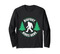 Bigfoot Hides Here Long Sleeve T-Shirt
