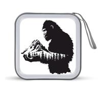 Bigfoot Holding A Mountain CD Case 40 Capacity Plastic DVD Storage Box Sleeves Zippered Wallet