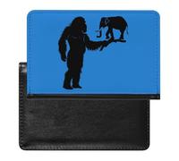 Bigfoot Holding an Elephant Passport Holder Travel Wallet Cover Case with Card Slot Organiser for Men Women