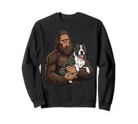 Bigfoot Holding Pitbull Sweatshirt