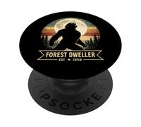 Bigfoot Howling At The Moon Forest Dweller 1958 PopSockets Adhesive PopGrip