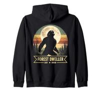 Bigfoot Howling At The Moon Forest Dweller 1958 Zip Hoodie